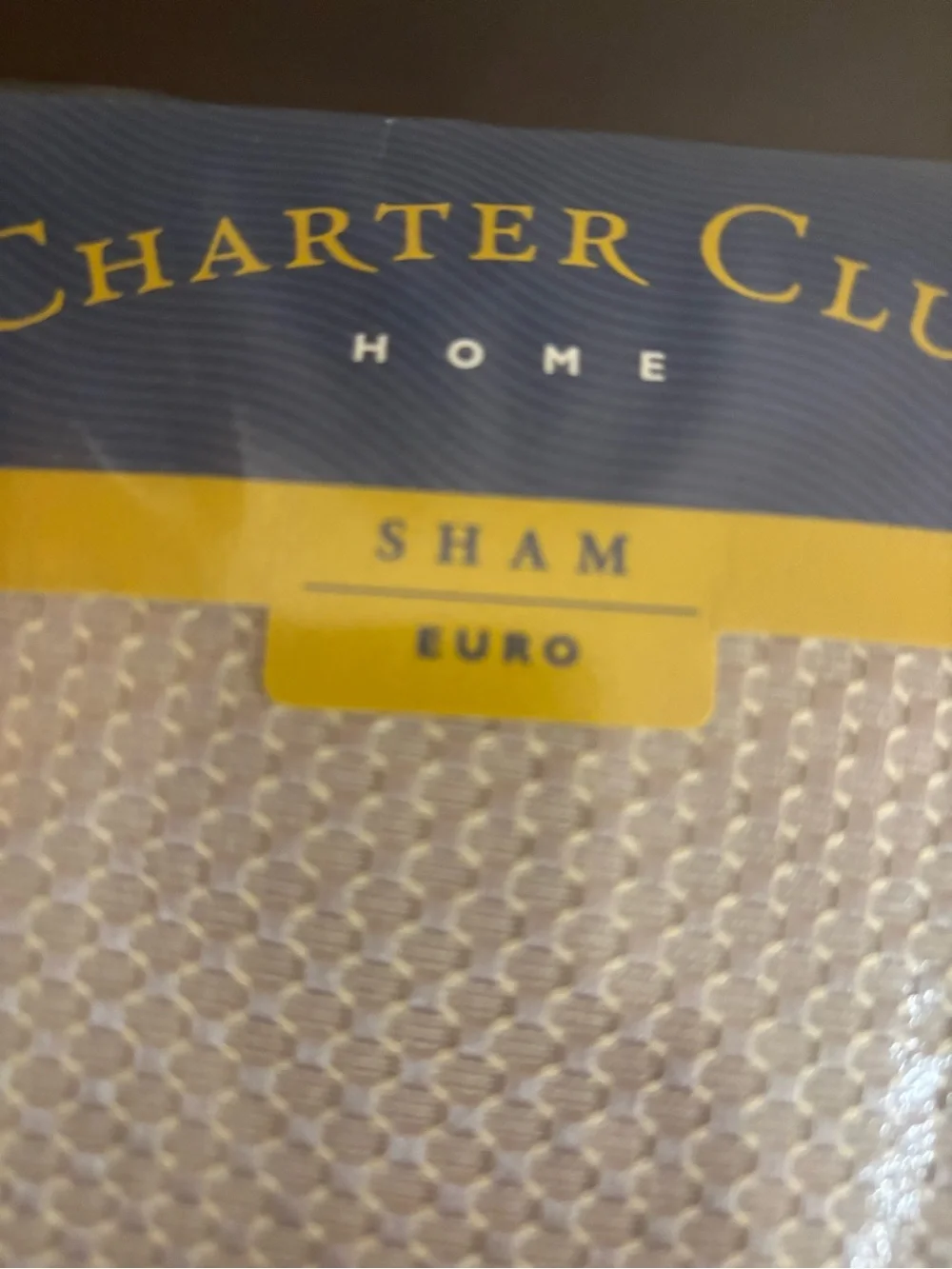 2 Charter Club Neutral Woven Euro Sham - Champagne
